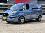 Ford Transit Custom 300 2.0 TDCI L1H1 Limited DC, Clima,Crui, Blauw, Nieuw, Ford, Lease