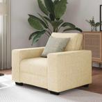 vidaXL Sofastoel Crème 60 cm Stof, Huis en Inrichting, Banken | Bankstellen, Verzenden, Nieuw, Stof
