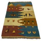 Kilim figuurlijk ontwerp - Vloerkleed - 115 cm - 77 cm, Nieuw