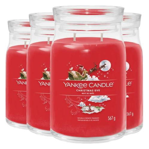 4x Yankee Candle Geurkaars Large Jar Christmas Eve 567 gr, Sieraden, Tassen en Uiterlijk, Uiterlijk | Cosmetica en Make-up, Nieuw
