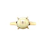 Gouden ring met parel 18 krt, Ophalen of Verzenden, Nieuw