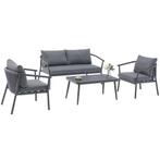 Showroommodel Malta stoel bank loungeset 4 delig aluminium, Ophalen of Verzenden, Nieuw