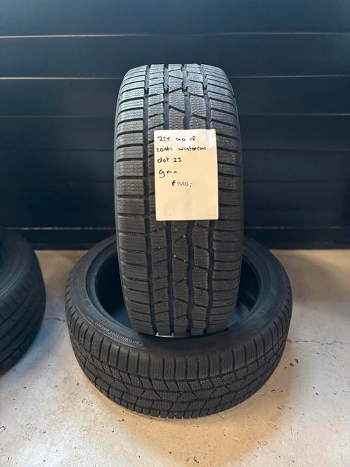 225/40/18 CONTI WINTERCONTACT 9MM 2 STUKS 140,- (2023), Auto-onderdelen, Banden en Velgen, 18 inch, BOVAG lid, Stiba lid, Erkend duurzaam