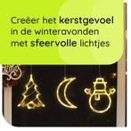 Kerstverlichting Raam Kerstboom + Sneeuwpop met Twee Armen +, Diversen, Kerst, Verzenden, Nieuw