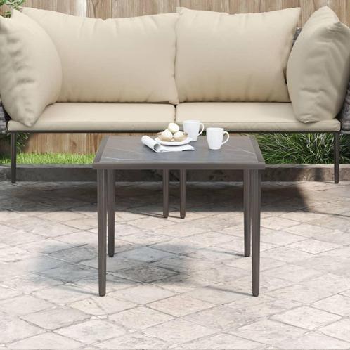 vidaXL Tuintafel 48x48x37 cm staal grijs, Tuin en Terras, Tuinsets en Loungesets, Nieuw, Rvs, Verzenden