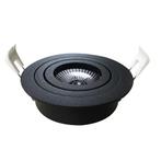 LUX inbouwspot rond kantelbaar - GU10 - mat/zwart, Nieuw
