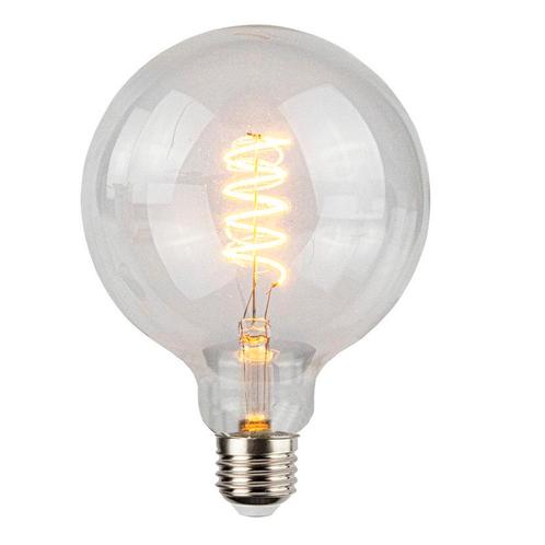 LED Filament Globe lamp spiraal | 125mm | 4 Watt | Dimbaar, Huis en Inrichting, Lampen | Losse lampen, E27 (groot), Soft of Flame