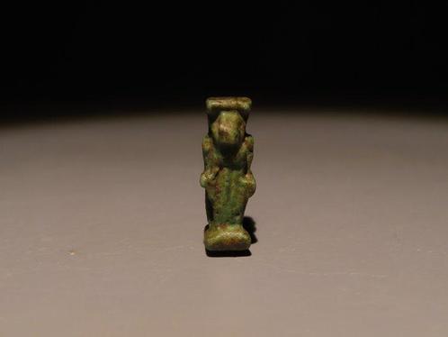 Oud-Egyptisch Faience Amulet van de Godin Tauret. Late, Verzamelen, Mineralen en Fossielen