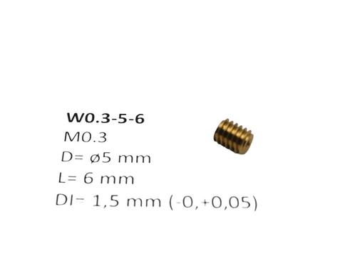 W0.3-5-6 M0.3 D=ø5 L=6 DI=1.5 mm wormwiel, Hobby en Vrije tijd, Modeltreinen | H0, Gelijkstroom, Overige typen, Nieuw, Overige merken