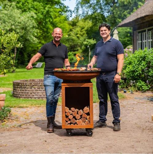BBQ Plancha Grill Hermano XXL Cortenstaal, Tuin en Terras, Buitenkeukens, Nieuw, Ophalen of Verzenden