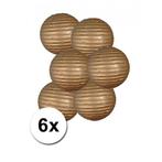 6 gouden lampionnen van papier 25 cm - Lampionnen, Hobby en Vrije tijd, Feestartikelen, Ophalen of Verzenden, Nieuw