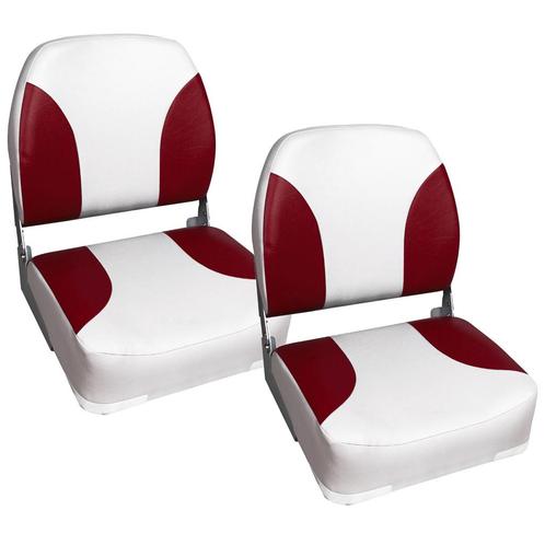 Bootstoel klapstoel kunstleer 41,5x39x51 cm set van 2 wit en, Watersport en Boten, Accessoires en Onderhoud, Nieuw, Verzenden