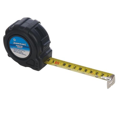 Silverline Rolmaat - Schokbestendig - 5 meter - 25 mm - R..., Doe-het-zelf en Verbouw, Gereedschap | Handgereedschap, Nieuw, Ophalen of Verzenden