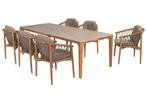 4 Seasons Outdoor Nora tuinset naturel teak met Liam tafel, Ophalen of Verzenden, Nieuw