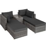 Wicker loungeset San Domino met aluminium frame - lichtgrijs, Verzenden, Nieuw