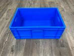Kratten dicht 60x40x23 cm blauw met open handvat, Gebruikt, 40 tot 60 cm, 50 tot 75 cm, Minder dan 35 cm