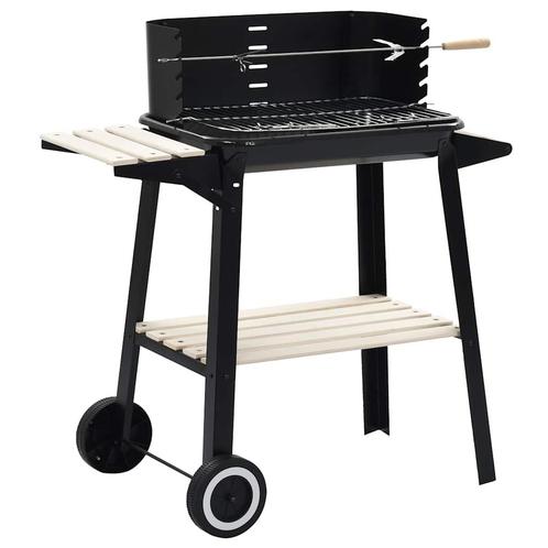 vidaXL Houtskoolbarbecue staand met wieltjes, Tuin en Terras, Houtskoolbarbecues, Nieuw, Verzenden