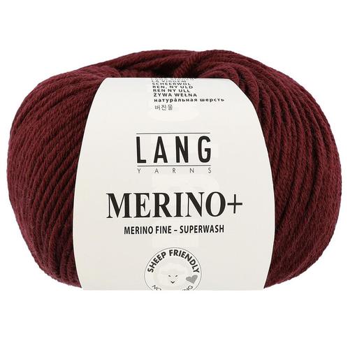 Lang Yarns Merino Plus - 164 bordeaux - Merinowol Garen, Hobby en Vrije tijd, Breien en Haken, Ophalen of Verzenden