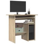 vidaXL Bureau 80x45x74 cm bewerkt hout sonoma eikenkleurig, Huis en Inrichting, Verzenden, Nieuw