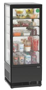Bartscher Mini-koelvitrine 98L-SW | Zwart | LED-verlichting, Ophalen of Verzenden, Nieuw