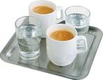Koffiekop Serveerschaal RVS 23x23x1,5 cm, Verzenden