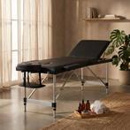 Massagebank Aluminium Zwart 185x70cm | Laatste Stuks!, Ontspanningsmassage