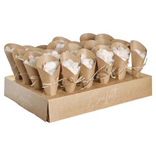 Bruine Confetti Bakjes 25 delig, Hobby en Vrije tijd, Feestartikelen, Nieuw, Verzenden