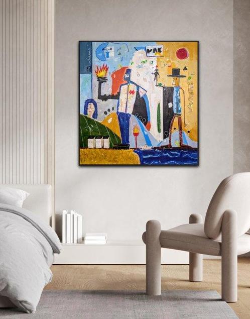 Santiago Andúgar - El ladrón del fuego - XL - NO Reserve, Antiek en Kunst, Kunst | Schilderijen | Modern