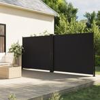 vidaXL Windscherm uittrekbaar 160x1200 cm zwart, Tuin en Terras, Verzenden, Nieuw