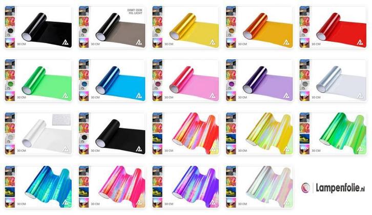 Lampen folie - Gekleurde tint lampenfolie - 24u verzonden, Huis en Inrichting, Lampen | Overige, Nieuw, Ophalen of Verzenden