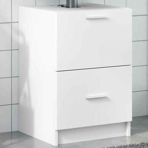 vidaXL Wastafelkast 40x37x59 cm bewerkt hout wit, Huis en Inrichting, Badkamer | Badkamermeubels, Nieuw, Minder dan 100 cm, Verzenden