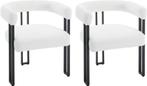 WOLTU Eetkamerstoelen - Set van 2 - Metaal - Crème, Verzenden, Nieuw