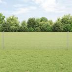 vidaXL Gelaste Draadomheining met 22 U-Palen Zilver 0.6x50 m, Verzenden, Nieuw, IJzer