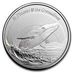 EC8 - St. Vincent and Grenadines Humpback Whale 1 oz 2023, Postzegels en Munten, Munten | Amerika, Verzenden, Losse munt, Zilver