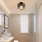 Industriële plafondlamp zwart kubus kooi E27, Verzenden, Nieuw