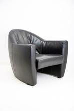 Gebruikte Leolux Carabas fauteuil in zwart leer € 795 Ocazu, Receptie of Entree, Ophalen of Verzenden, Gebruikt, Stoel