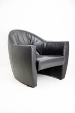 Gebruikte Leolux Carabas fauteuil in zwart leer € 795 Ocazu, Stoel, Gebruikt, Ophalen of Verzenden, Receptie of Entree