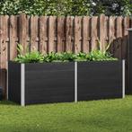 vidaXL Plantenbak verhoogd 250x100x91 cm HKC grijs, Tuin en Terras, Bloembakken en Plantenbakken, 100 cm of meer, Verzenden, Nieuw