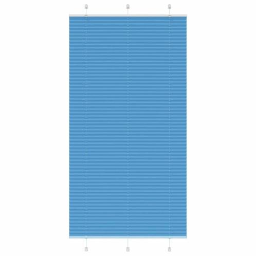 vidaXL Plissé rolgordijn 105x200cm stofbreedte 104,4cm, Huis en Inrichting, Stoffering | Gordijnen en Lamellen, Blauw, Nieuw, Verzenden