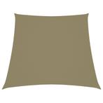 vidaXL Zonnezeil trapezium 2/4x3 m oxford stof beige, Tuin en Terras, Verzenden, Nieuw
