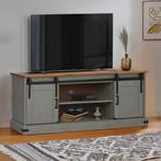 vidaXL Tv-meubel HALDEN 2 schuifdeuren 150x40x60 cm massief, Huis en Inrichting, Kasten | Televisiemeubels, Verzenden, Nieuw, Grenenhout