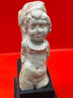 Oud-Romeins Marmer figuur van Eros (Amor) - 90 mm, Antiek en Kunst