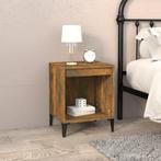 vidaXL Nachtkastje 40x35x50 cm gerookt eikenkleurig, Minder dan 45 cm, Verzenden, Nieuw, Minder dan 55 cm
