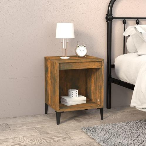 vidaXL Nachtkastje 40x35x50 cm gerookt eikenkleurig, Huis en Inrichting, Slaapkamer | Nachtkastjes, Nieuw, Minder dan 45 cm, Hout