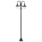vidaXL Paalverlichting tuin E27 220 cm aluminium donkergroen, Tuin en Terras, Verzenden, Nieuw