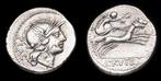 Romeinse Republiek. L. Rutilius Flaccus (77 b. C.). Denarius