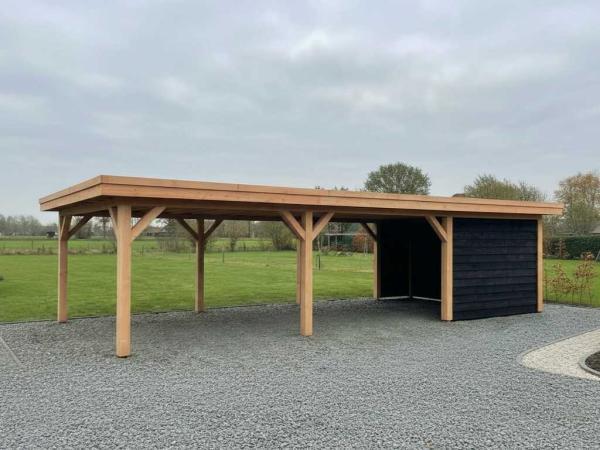 Veiling - Douglas buitenverblijf met berging  1500x500x257 c, Tuin en Terras, Overkappingen