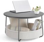 VASAGLE ronde Salontafel met opbergbak – diameter 75 cm -, Huis en Inrichting, Tafels | Salontafels, Verzenden, Nieuw