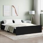 vidaXL Bedframe met hoofd- en voeteneinde zwart 140x200 cm, Huis en Inrichting, Verzenden, Zwart, 140 cm, 200 cm