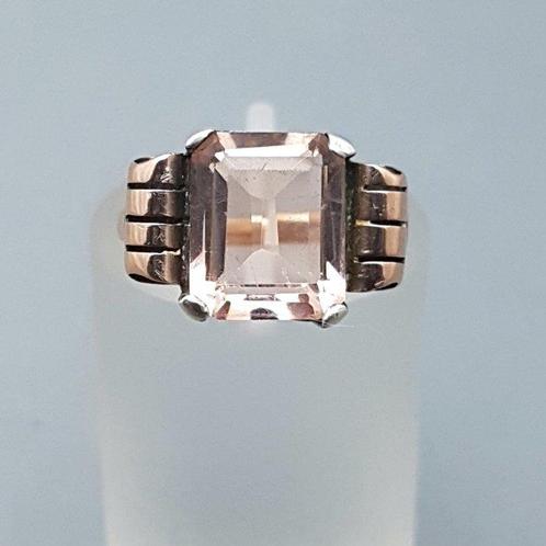 8 karaat - Roségoud, Zilver, Art Deco - Ring, Antiek en Kunst, Kunst | Designobjecten